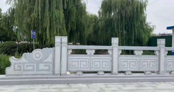 德阳 芝麻灰桥栏杆、河道栏杆安装效果