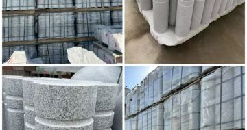 德阳 芝麻白花岗岩挡车柱、隔离柱多少钱