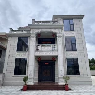 德阳 芝麻白石材别墅干挂案例展示