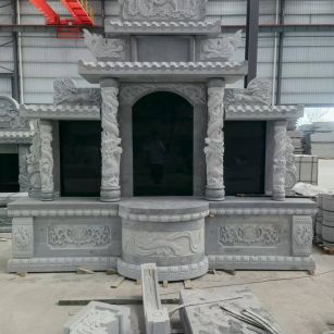 德阳 芝麻灰高档墓碑，土墓，可定制