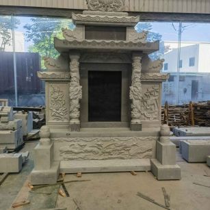 德阳 芝麻灰高档墓碑、土墓，一套也支持定做