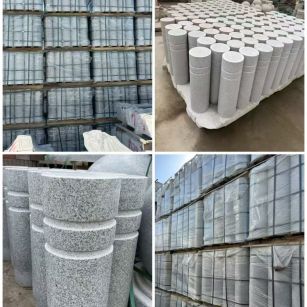 德阳 芝麻白花岗岩挡车柱、隔离柱多少钱