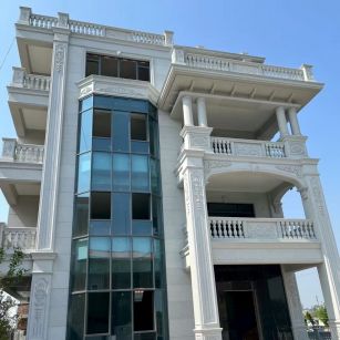 德阳 芝麻白花岗岩别墅外墙干挂效果展示