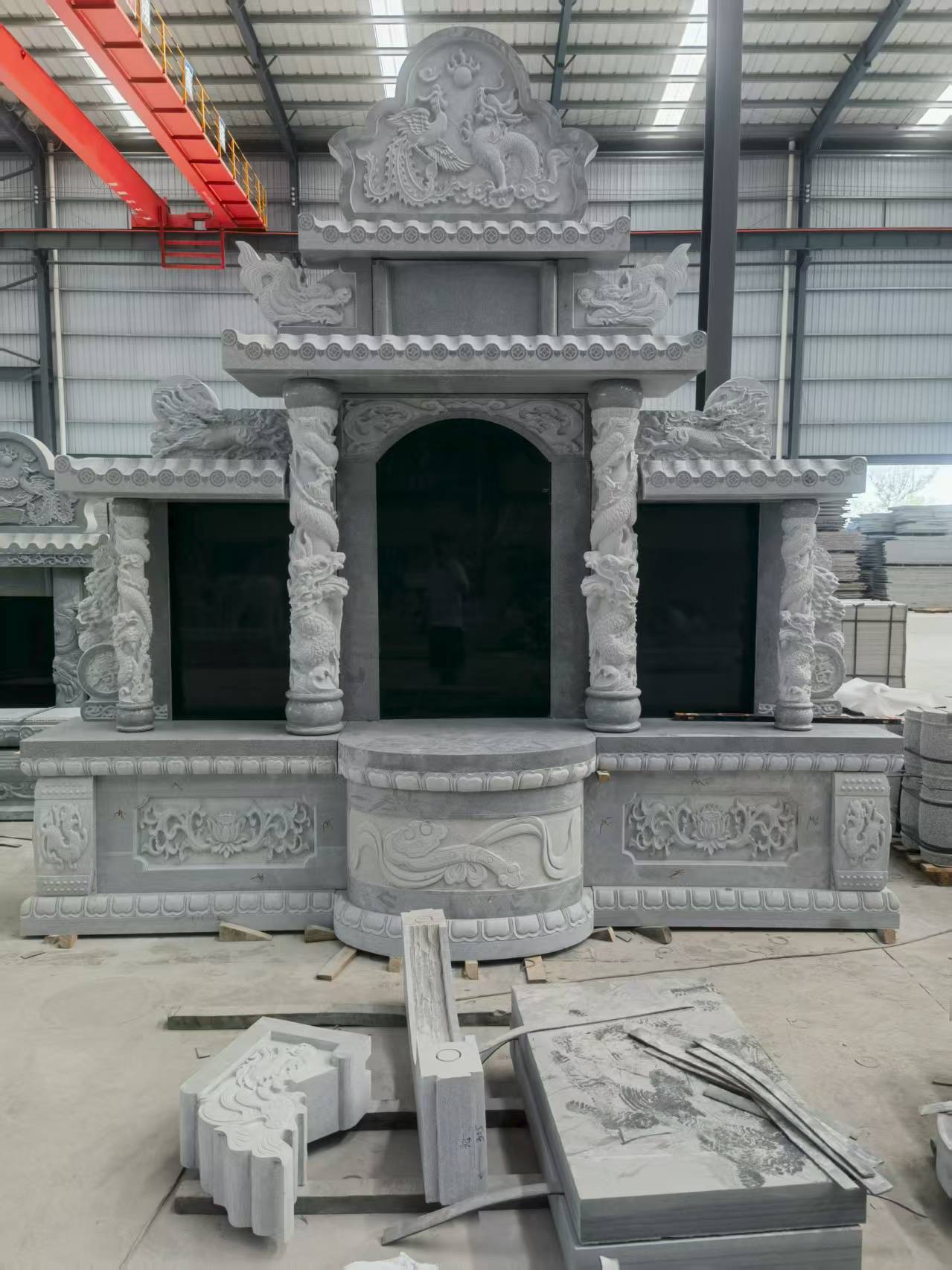 德阳 芝麻灰高档墓碑，土墓，可定制